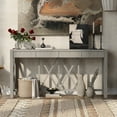 thumbnail image 2 of Euroco 60" Wood Console Table with 4 Drawers,Farmhouse Narrow Long Entryway Table Sofa Table with Open Bottom Storage for Living Room,Kitchen,Hallway,Grey, 2 of 8