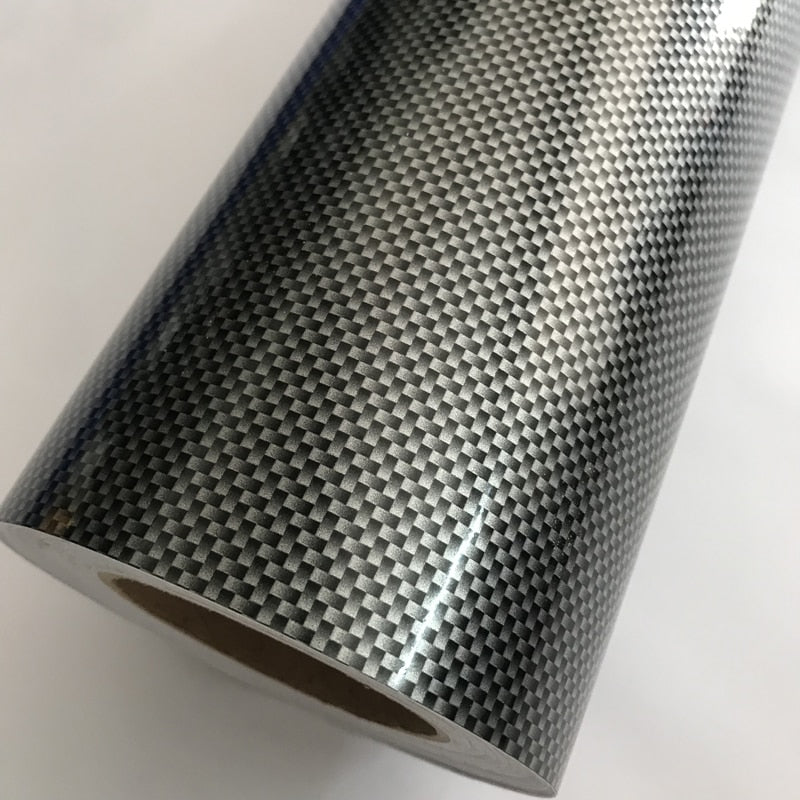 50x300cm Gold Diagonal 2D Carbon Fiber Glossy Vinyl Film Car Wrap Foil ...