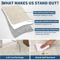 thumbnail image 4 of Modern Runner Rugs 2x6 Narrow Solid Color Hallway Rugs, Non-Shedding Low Pile Accent Carpet, Foldable Ultra-Thin Indoor Floor Cover for Laundry Room, Bedroom, Kitchen, Beige Brown, 4 of 8