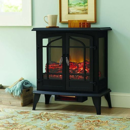 Compact Panoramic Infrared Electric Stove w/ Electronic Thermostat 25 in Black 