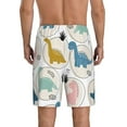 thumbnail image 3 of Gaeub Cute Dinosaurs Printed Men's Short Pajama Pants, Lightweight Lounge & Sleep Bottoms Keep You Cool - XX-Large, 3 of 9
