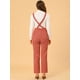 thumbnail image 5 of INSPIRE CHIC Pantalones de tirantes de pana con espalda elástica informal para mujer Jengibre L, 5 of 6