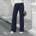 thumbnail image 6 of Stylish Women's Formal Trousers, Work Pants Business Casual Wide Leg Loose Fit High Waisted Solid Color Pants, Office Dress Pants for Women,Dark Blue,XL, 6 of 6