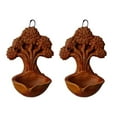 thumbnail image 2 of Traditional Hanging Wisdom Tree Mitti Clay Diyas for Diwali Home Decor | Mitti Deepak Decorate for Deepawali | Diya for Puja | Rangoli Home Decoration Diya (Pack of 2), 2 of 4