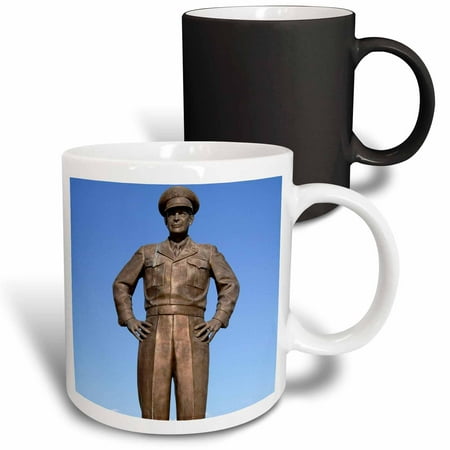 

3dRose Statue Eisenhower Presidential Center Kansas - US17 DFR0048 - David R. Frazier Magic Transforming Mug 11oz