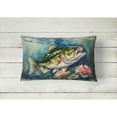 thumbnail image 4 of Largemouth Bass Throw Pillow 12 in x 16 in, 4 of 4
