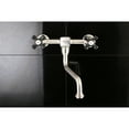 thumbnail image 2 of Kingston Brass KS1218PKX Duchess Wall Mount Bathroom Faucet, Brushed Nickel, 2 of 3