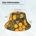 thumbnail image 6 of Bingfone Bees And Honeycombs Bucket Hat For Men Women,Packable Reversible Printed Sun Hats,Fisherman Outdoor Travel Hiking Beach Caps, 6 of 9