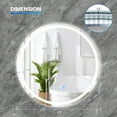 thumbnail image 3 of Costway 24"x24" LED Bathroom Mirror with 3-Color Dimmable Lights Time/Temp Display, 3 of 10