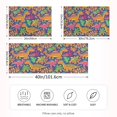 thumbnail image 4 of Bright Dinosaur Pattern Pillowcase Standard Size 20''x26'' Satin Double-Sided Print Soft Wrinkle Resistant, 4 of 9