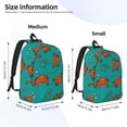 thumbnail image 2 of Disketp Colorful Crab print Canvas Backpack Lightweight Travel Daypack Student Rucksack Laptop Backpack-, 2 of 5
