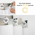 thumbnail image 5 of White Floral No Hook Shower Curtain with Snap in Liner Spring White Magnolia Vintage Plants Farmhouse Waterproof Bathroom Shower Curtain with See Through Top Window for Bathtub 36" x 72", 5 of 9