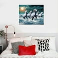 thumbnail image 5 of White Seven Horses Running Blue Light Vastu Good Luck Bringer Poster, 5 of 5