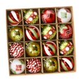 thumbnail image 3 of 16 piezas de adornos navideños de bolas colgantes, manualidades, colgantes, decoraciones navideñas para Acción de y festividades. Verde Blanco, 3 of 8