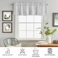thumbnail image 6 of Kitchen Valances for Window, Vintages Gray Vertical Stripes Light Filtering Rod Pocket Valance Curtain, Geometric Line Short Curtains Window Topper for Bedroom Bathroom Living Room 54x18in, 6 of 9