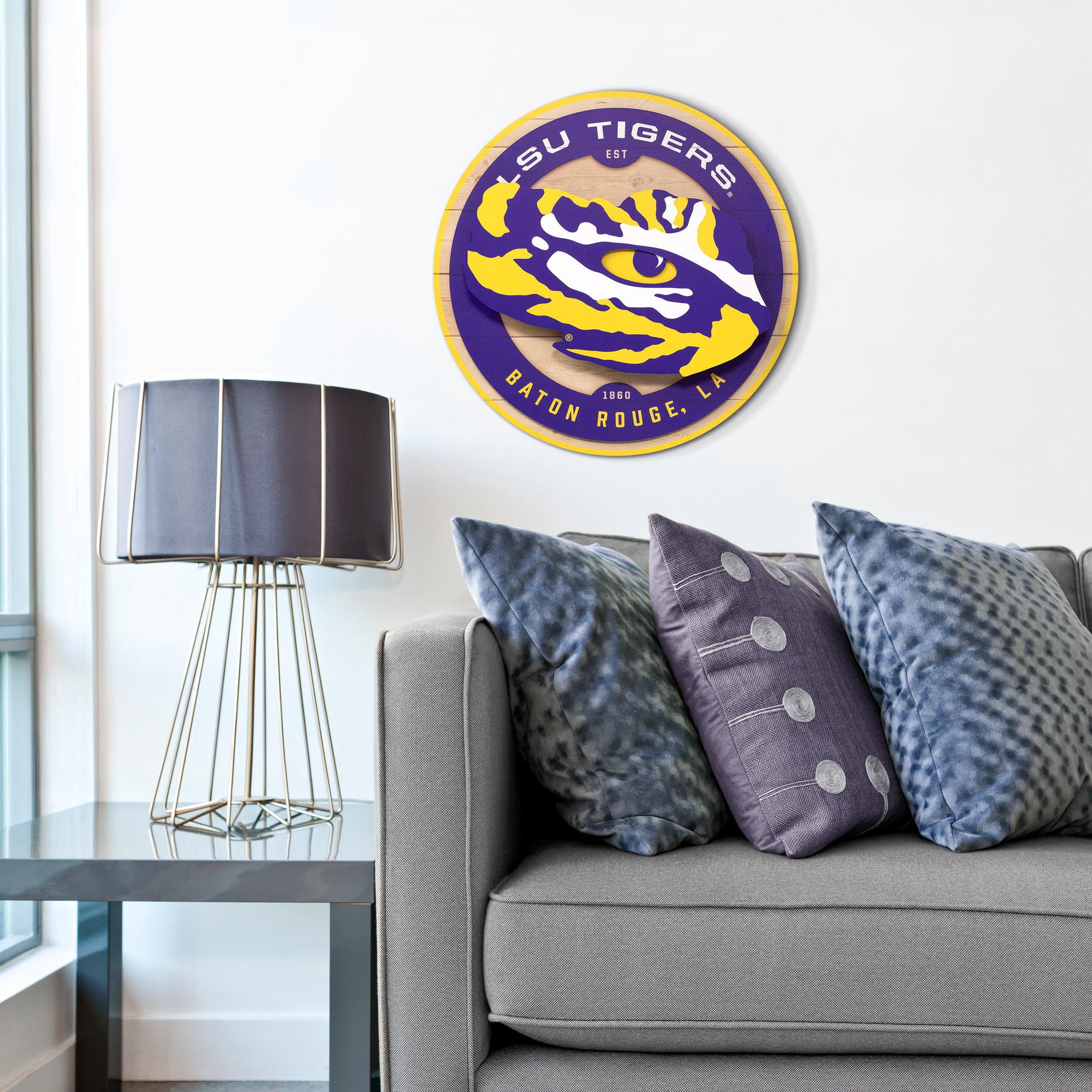 YouTheFan NCAA LSU Tigers 3DX Circle Wall Art