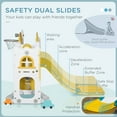 thumbnail image 5 of Qaba 8 in 1 Toddler Slide and Swing Set with 2 Slides for Ages 1-3, Yellow, 5 of 10