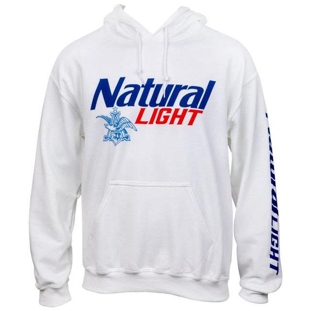 Natural Light Large 811759- Natural Light Logo Manches Imprimé Pull à Capuche & 44; Large