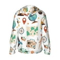 thumbnail image 3 of Kll Travel1 Print Men'S Women’s Upf 50+ Sun Protection Outdoor Hoodie Jacket Long Sleeve Fishing Hiking Performance Shirt- X-Large, 3 of 8