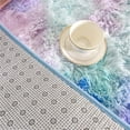 thumbnail image 4 of YJ.GWL Soft Shaggy Rainbow Rugs Plush Fluffy Colorful Carpet Area Rug for Living Room Bedroom Kids Girls Play Mat,5'x8', Blue Purple, 4 of 7