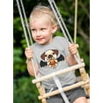 thumbnail image 2 of Halloween Pug And Pumpkin T-Shirt Toddler -Image by Shutterstock,  5 Toddler, 2 of 4