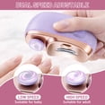 thumbnail image 4 of ILAVYO Electric Nail Clipper, 2-in-1 Trimmer & Polisher with LED Light, Dual Speed for Thick & Thin Nails, USB Rechargeable with Debris Storage, Fingernai Clippers for Seniors, Adult（Purple）, 4 of 9