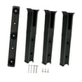 thumbnail image 2 of Soporte para cañas de pescar de 3 tubos y 3 soportes para almacenamiento en garaje y remolque negro, 2 of 9
