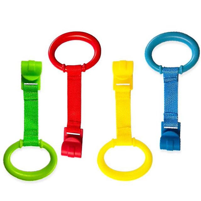 4 unidades, anillo de tirón para bebé, juego de bebé, juego de bebé, anillo de pie para cama de bebé, cuna, niño, actividad infantil, herramienta de entrenamiento para caminar Afortunado Sencillez