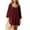 Wine, variant on Sheghy Balloon Long Sleeve Round Neck Mini Dress Oversized Autumn Winter Everyday Wear Black S