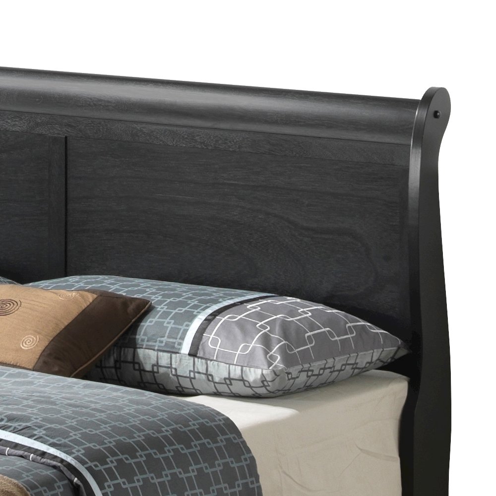 Glory Furniture Louis Phillipe King Bed in Black Color