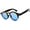 Black Silver / Blue, variant on Flip Up Sunglasses Silver Blue Round Glasses for Men and Women