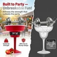 Reusable Red Plastic Margarita Glasses with Stem, 15 oz, Durable Party ...