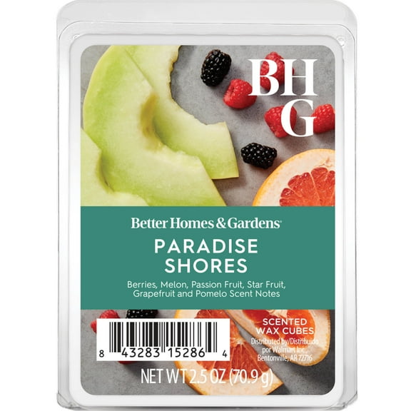 Paradise Shores Scented Wax Melts, Better Homes & Gardens, 2.5 oz (1-Pack)