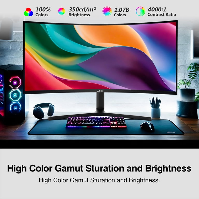 AGEX 34" Curved Ultrawide Gaming Monitor 240Hz photo 3