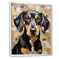 thumbnail image 2 of Designart "Portrait Of A Playful Dachshund" Animals Dog Floater Framed Wall Decor, 2 of 5