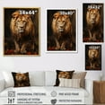 thumbnail image 4 of Designart "Realistic Wilderness The Lion s Domain I" Animals Floater Framed Canvas Print, 4 of 7