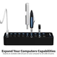 thumbnail image 1 of Hub USB SABRENT de 10 puertos, 60 W, USB 3.0 con interruptor de alimentación individual, 1 of 6