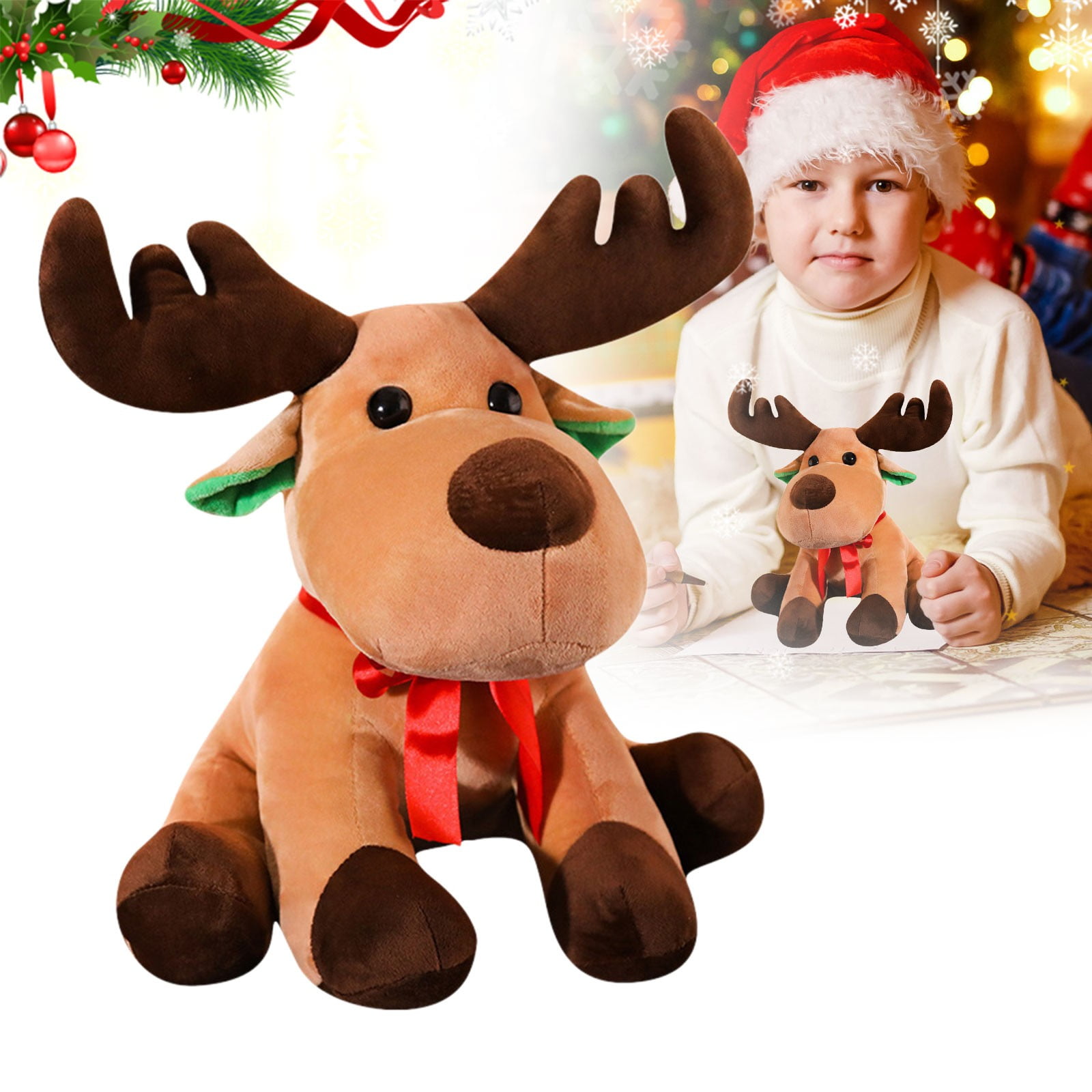 Coffret de décoration,Peluche de noël tricotée sans visage,poupée faite