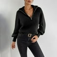 thumbnail image 4 of Sweaters for Women 2025 Fall Winter Long Sleeve Polo Collar Trendy Knitted Jumper Top Womens Pullover Sweaters, 4 of 5