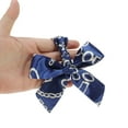 thumbnail image 4 of Unique Bargains 1 Pc Fashion Bow Scarf Chain Print Handbag Charm Bag Accessories Blue, 4 of 5