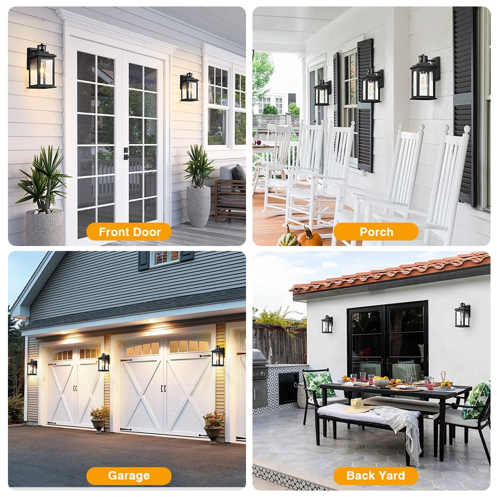 VIANIS Outdoor Light Fixture Motion Sensor, Anti-Rust Dusk to Dawn Outdoor Lights for House, Waterproof Outdoor Coach Lights for Garage, Patio, Anti-Rust, 1-Pack