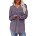 thumbnail image 2 of Bovxnpu Fall Winter Plus Size Tops for Women, Womens Long Sleeve Shirt Tops Loose Casual Fall Thick T Shirts Winter Outs Trendy Clothes, 2 of 8