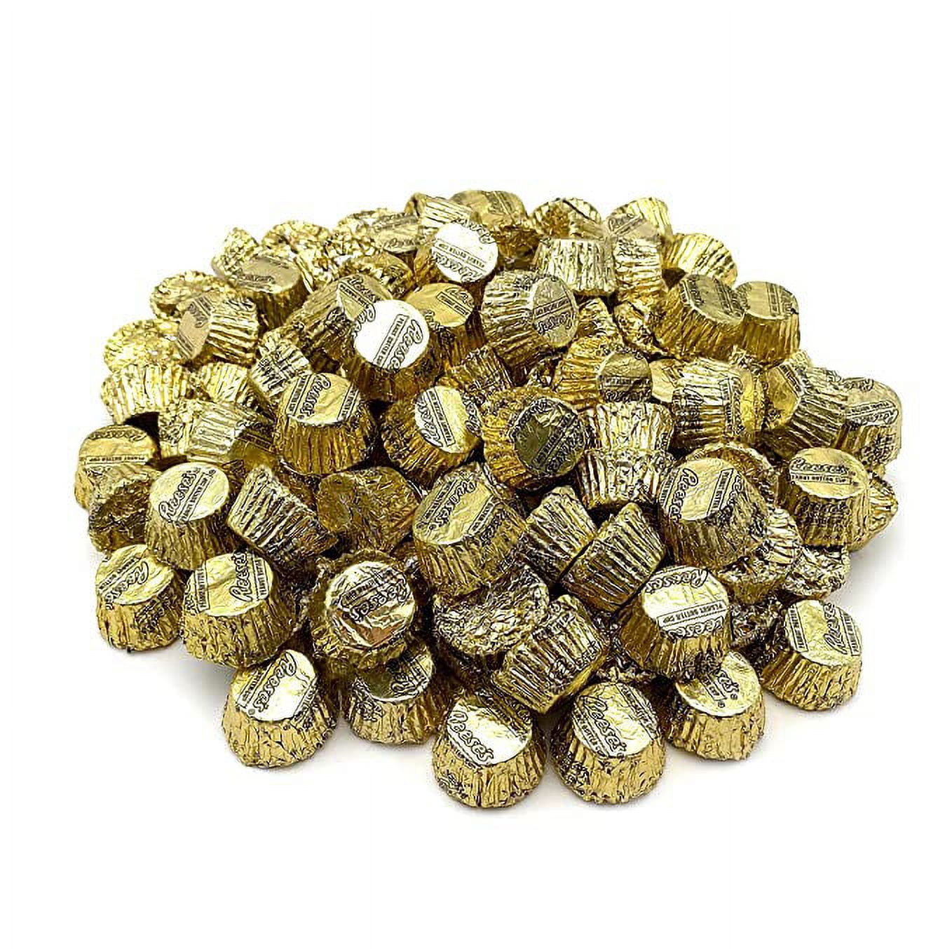 Reese's Miniatures Peanut Butter Cups Candy, Milk Chocolate, Gold Foils (Pack of 2 Pounds)