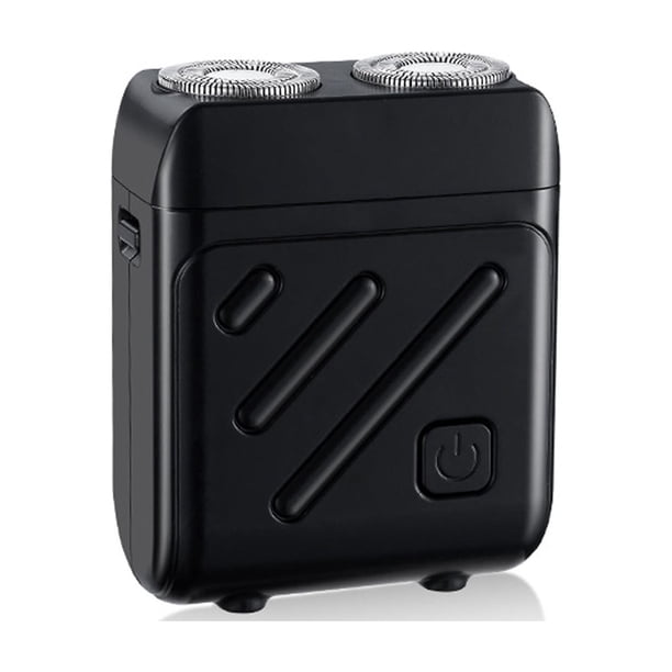 Guardurnaity Afeitadora eléctrica portátil de bolsillo, lavable, ideal para viajes de negocios. Juegos de afeitado NEGRO