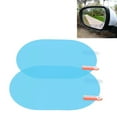 thumbnail image 3 of Side Mirror Film, Rainproof Sticker Blue Side Mirror Rain Guard Oval Rearview Mirror Rain Film, For Car Trucks, 3 of 6