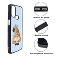 thumbnail image 2 of WIRESTER Shockproof Soft Rubber Cover Case for Motorola Moto G Power 2022 / G Pure 2021 6.5", French Bulldog Butt Looking Back On Light Blue Background, 2 of 5