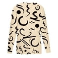 thumbnail image 5 of Fashion Deals Sale! RQYYD Women's Thin Pullover Loose Tops Casual Sweater Fashion Comfy Tie Dye Sweatshirts Long Sleeve Blouses Women Shirts (Beige,M), 5 of 5