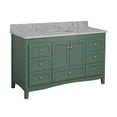 thumbnail image 3 of Abbey 60" Single Bathroom Vanity with Sage Green Cabinet and Carrara Marble Top, 3 of 6