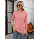 thumbnail image 4 of Blusas TICTICMISS para mujer, manga 3/4, cuello en V, holgadas, color coral, 4 of 6