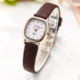 thumbnail image 5 of Reloj Lujo 3 Piezas para Mujer Cuadrado Con Correa Cuero Fina Informal Cuarzo (5 #), 5 of 5
